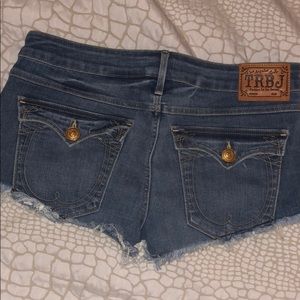 True Religion Cut-Off Jean Shorts